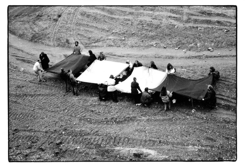 Grupės „Post Ars“ akcija „Zatyšiai“ (1990). Gintaro Zinkevičiaus nuotrauka