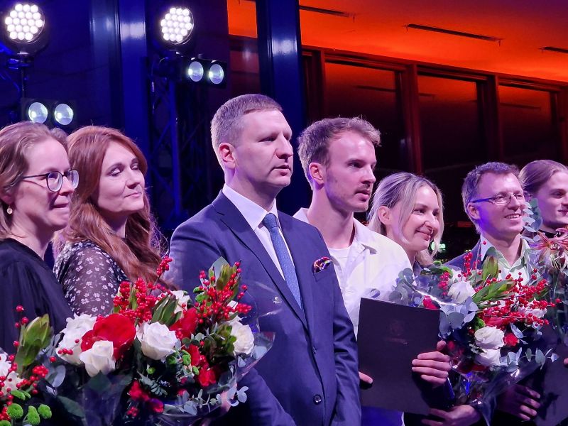 Akimirka iš apdovanojimų ceremonijos: Nacionalinėje dailės galerijoje buvo įteiktos 2023-ųjų Kultūros ministerijos premijos. Rusnės Kregždaitės nuotrauka