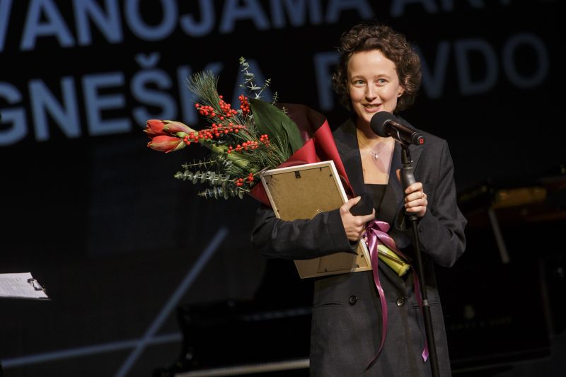 Viena iš šiųmečių „Auksinių Teatro Rūtos šakelių“ laureačių - aktorė Agnieszka Ravdo. Donato Stankevičiaus nuotrauka