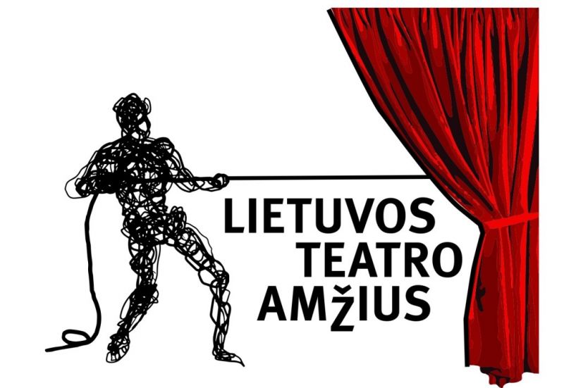 Projekto „Lietuvos teatro amžius” logotipas. Autorius - Liudas Parulskis