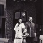 Scena iš spektaklio „Mirties šokis“, režisierius Juozas Miltinis, 1973. Dalia Melėnaitė – Alisa, Donatas Banionis – Edgaras. Kazimiero Vitkaus nuotrauka. Panevėžio apskrities G. Petkevičaitės-Bitės viešoji biblioteka. 
