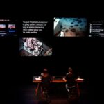 Akimirka iš spektaklio „Out of the Blue“, kūrėjai - Silke Huysmans, Hannes Dereere. Loeso Geuenso nuotrauka