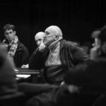 Spektaklį „Tik pasaulio pabaiga“ pagal Jeano-Luco Lagarceʼo pjesę kurs režisierius Valentinas Masalskis (Juozo Miltinio dramos teatras, 2024). Arvydo Gudo nuotrauka