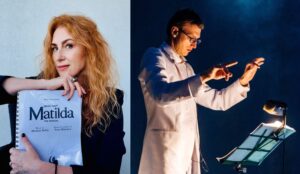 Miuziklo „Matilda“ premjerą rengia režisierė Rūta Bunikytė ir muzikos vadovas, dirigentas Vytautas Valys. MF fotomontažas iš KVMT archyvo nuotraukų