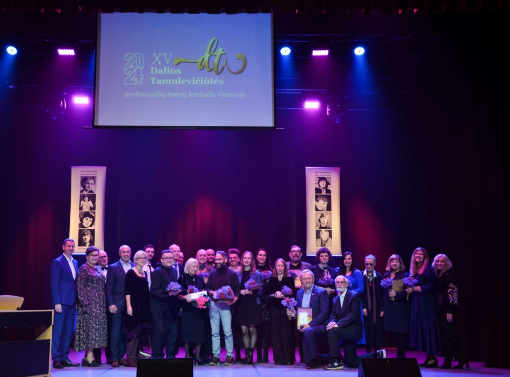 Akimirka iš Dalios Tamulevičiūtės profesionalių teatrų festivalio apdovanojimų ceremonijos. Nuotrauka iš organizatorių archyvo