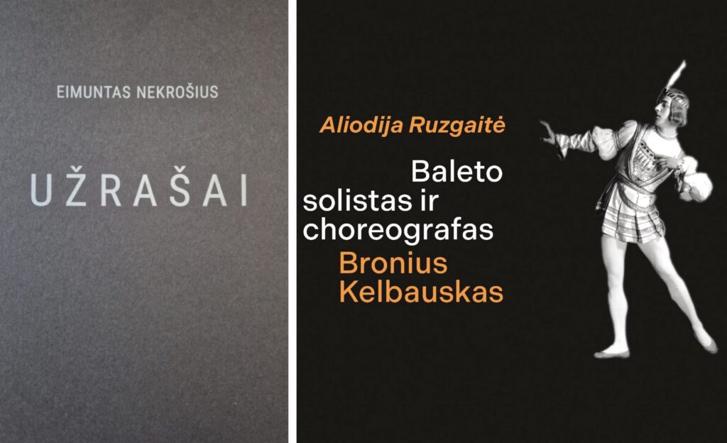 Išleistos scenos menui skirtos knygos: Eimunto Nekrošiaus „Užrašai“ (sud. Rasa Vasinauskaitė, 2024) ir Aliodijos Ruzgaitės „Baleto solistas ir choreografas Bronius Kelbauskas“ (sud. Helmutas Šabasevičius, 2024). MF fotomontažas iš knygų viršelių