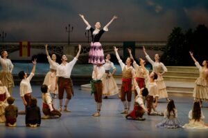Scena iš baleto  „Pakita“: Pakita - Kristina Gudžiūnaitė; choreografas Manuelis Legris (Lietuvos nacionalinis operos ir baleto teatras, 2026). Martyno Aleksos nuotrauka