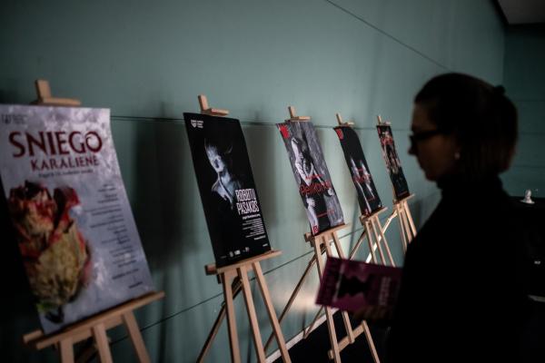 Akimirka iš plakatų konkursui pateiktų eksponatų parodos. Miško Motės nuotrauka