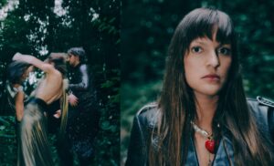 Spektaklio „Abraxas“ kompozitorė Agnė Matulevičiūtė. MMLAB fotomontažas iš Kęstučio Žilionio nuotraukų
