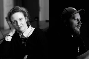 Režisieriai - Gabrielė Tuminaitė ir Artūras Areima. VMT fotomontažas iš Lauros Vansevičienės ir Telmano Ragimovo nuotraukų
